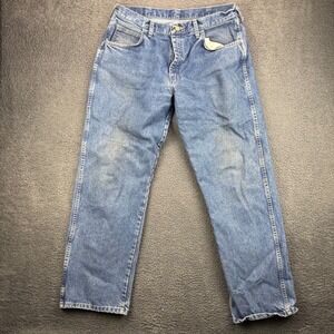 Bulwark Flame Resistant FR Work Pants‎ Mens 36x32 Blue Cotton Denim Jeans